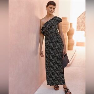 Garnet Hill off-shoulder maxi dress